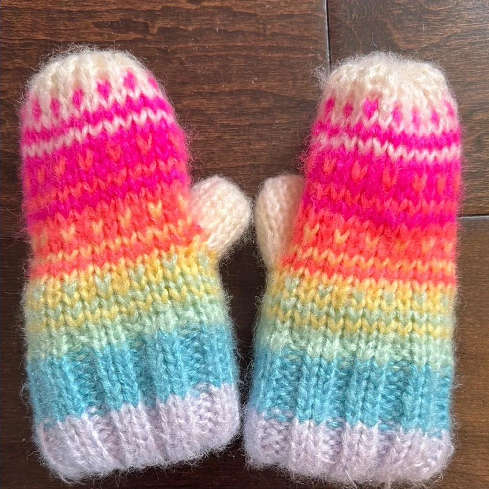 Baby Gap Baby Girls Colorful Baby Mittens!